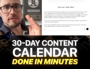 Free ChatGPT Prompt Creates 30-Day Content Calendar in Minutes