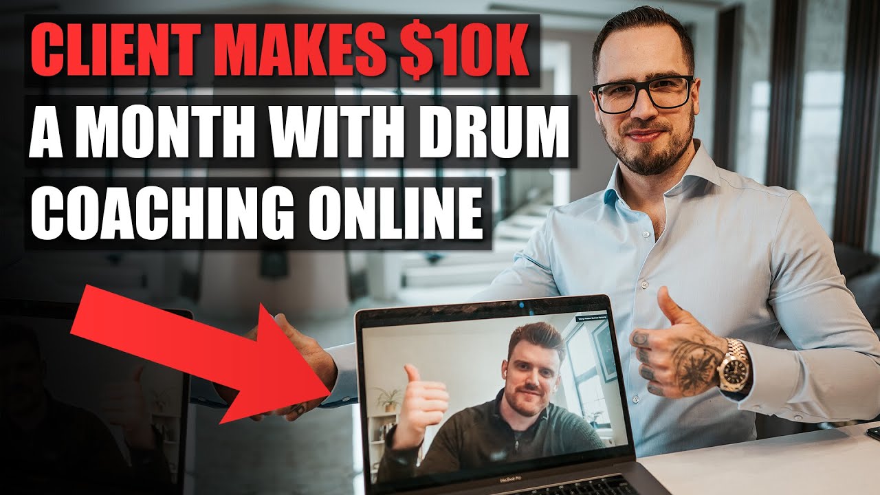 drum teacher client makes 10k monthly