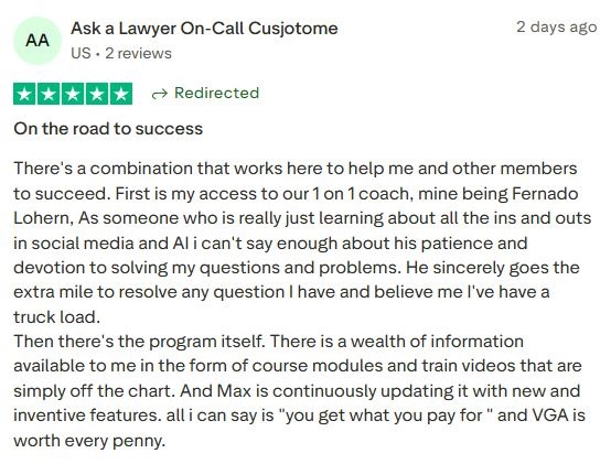 Gratitude for coach’s patient coaching and the program’s valuable resources