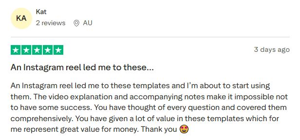 Impressed by templates; sees strong value