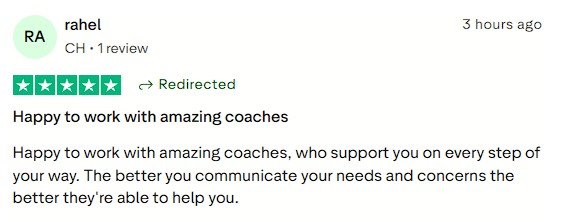 Grateful for supportive and responsive coaches.