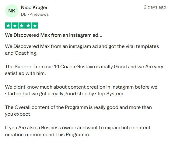 Gained valuable step-by-step coaching for content creation.