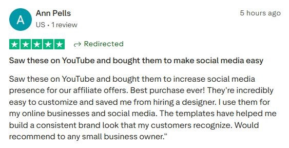 Uses our templates to grow social media presence, saved time and money, and built a consistent brand