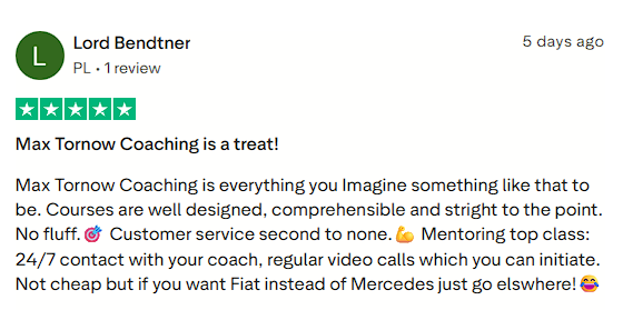 Well-designed courses, top-class mentoring with 24/7 coach access, and excellent support.