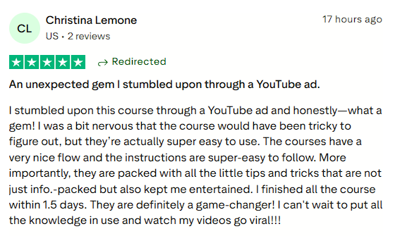 Found the course easy, packed with tips, and a game-changer