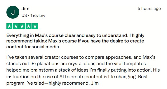 Found the course clear, actionable, and life-changing.