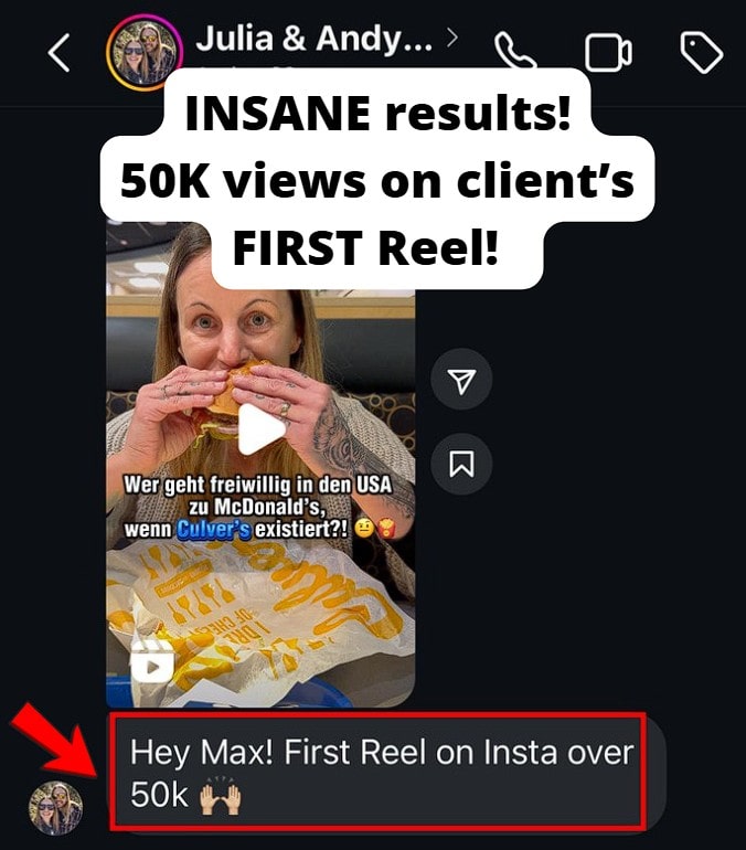 1st reel on Insta - over 50k views