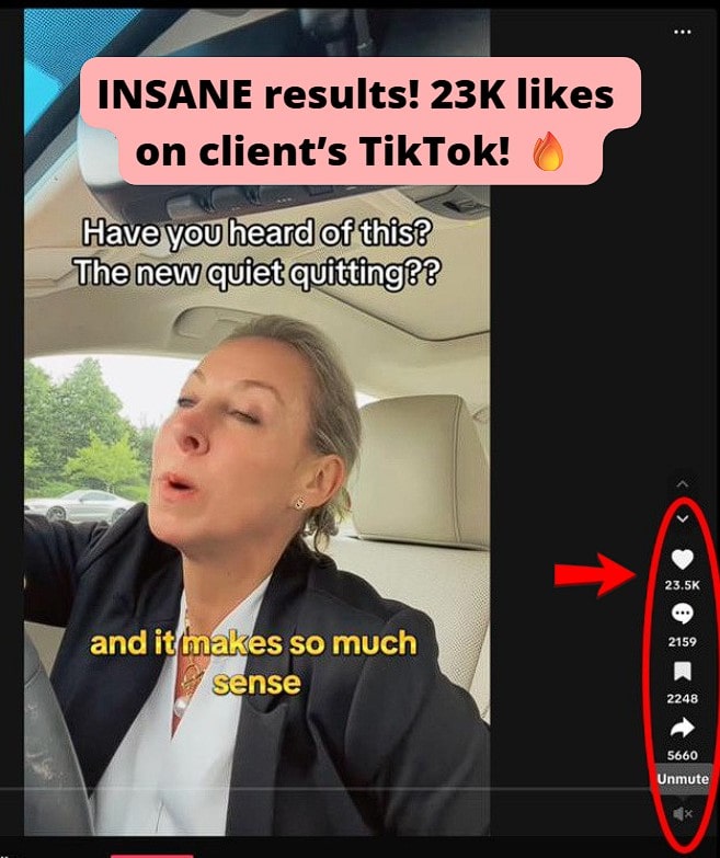 Getting viral on TikTok -> 23k likes