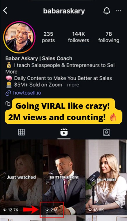 Got 2M views on IG Reel.