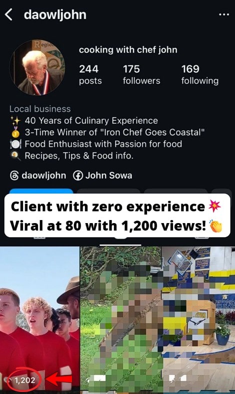 80 years old got 1,200 views on IG