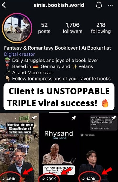 3 viral IG reels: 461K, 239K, 149K views