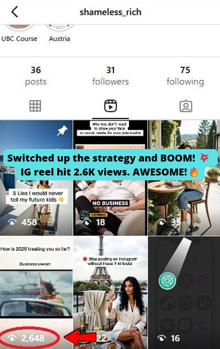 changed strategy then hit 2.6K views