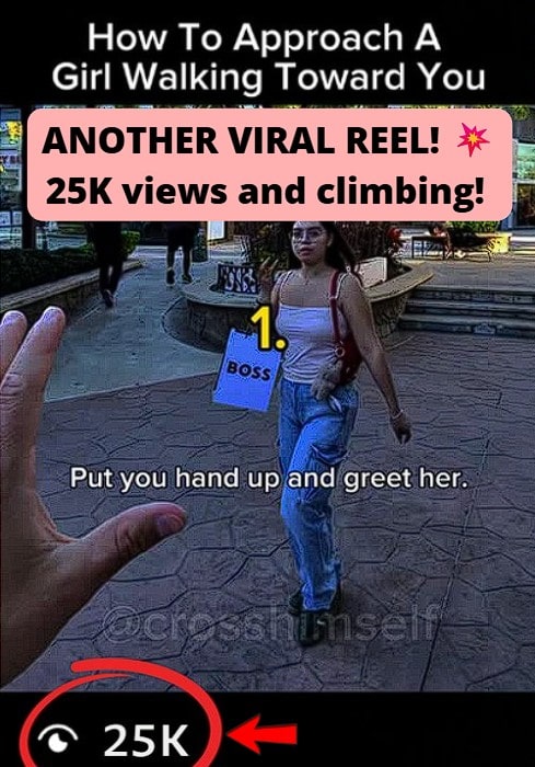 Dating niche IG Reel hitting 25K views