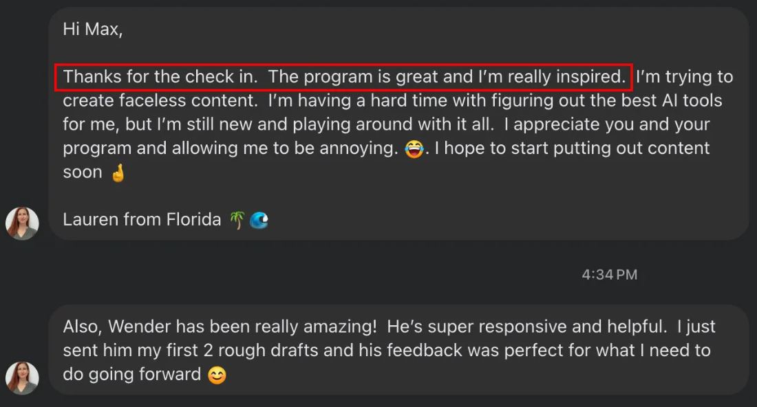 Program is great and really inspiring