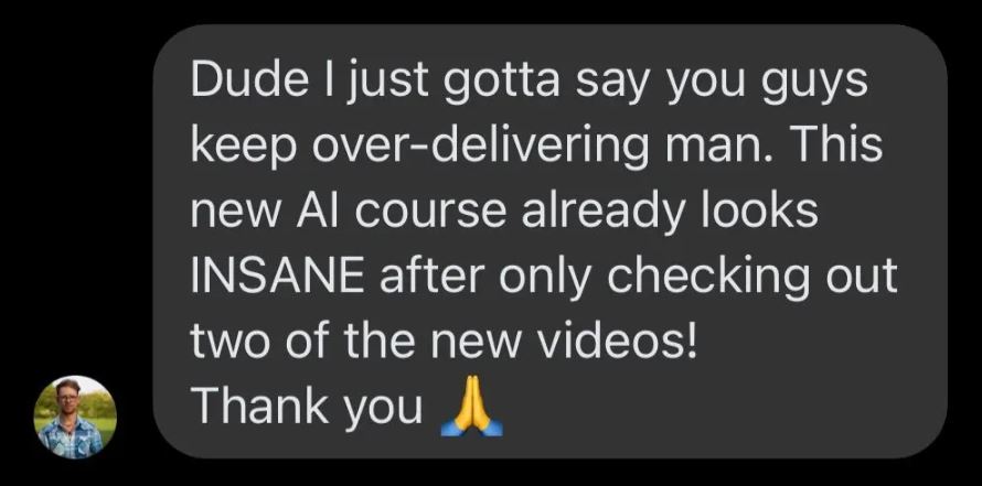 Amazed by the new AI course quality