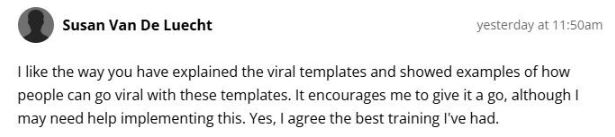 Encouraged by viral template explanations, best training.
