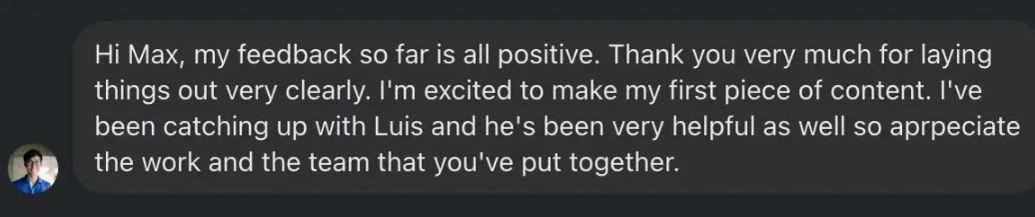 Clear guidance and helpful support from the team, client is excited to create first content.