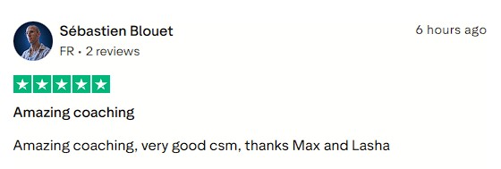 Grateful for the amazing coaching and great customer support