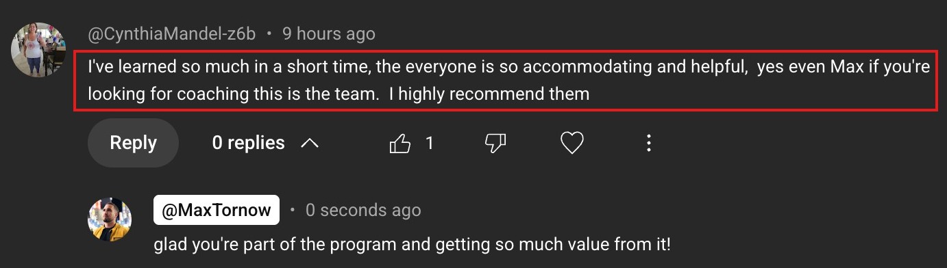 Quick learner who felt fully supported by the team.