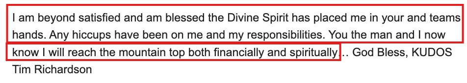 Feeling blessed and confident with the team’s guidance.