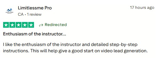 Loved the instructor’s enthusiasm and clear guidance.