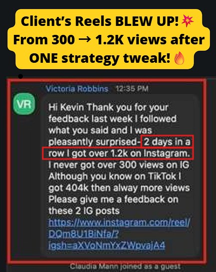 Grew from 300 to 1K+ views on Instagram.