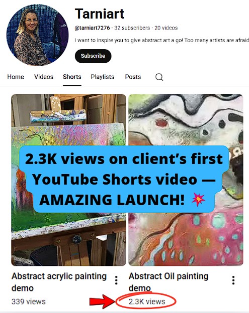 First YouTube Shorts video hit 2.3K views.