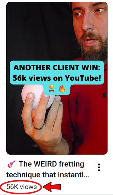 Client’s video just hit 56K+ views on YouTube