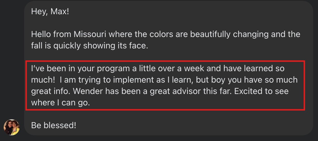 Beginner learning fast and excited to grow in the program.