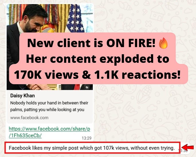 New client's posts are already hitting massive numbers.