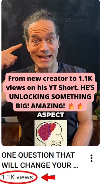 Client hit 1.1K views on his second YouTube Short.