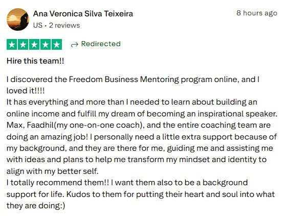 Loves the program and coaching support.