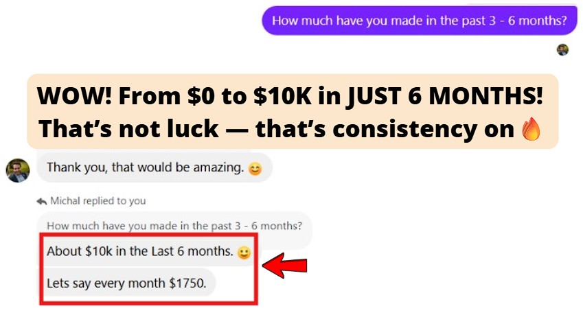 Just hit $10K in revenue in 6 months while building consistent monthly income.