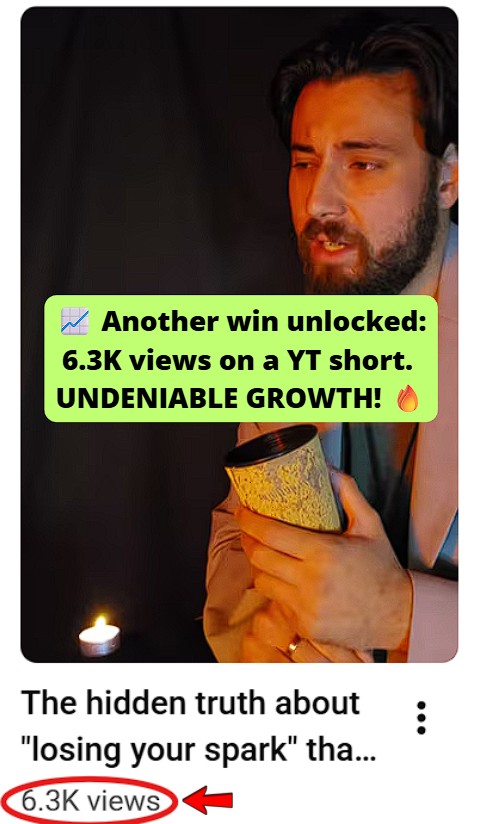 6.3k views on a YT short.