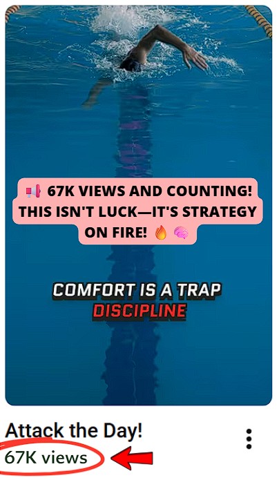 Reached 67k views on a YT short.