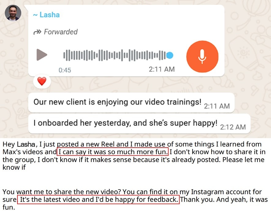 Had fun using team's tips in new Reel and open to feedback.