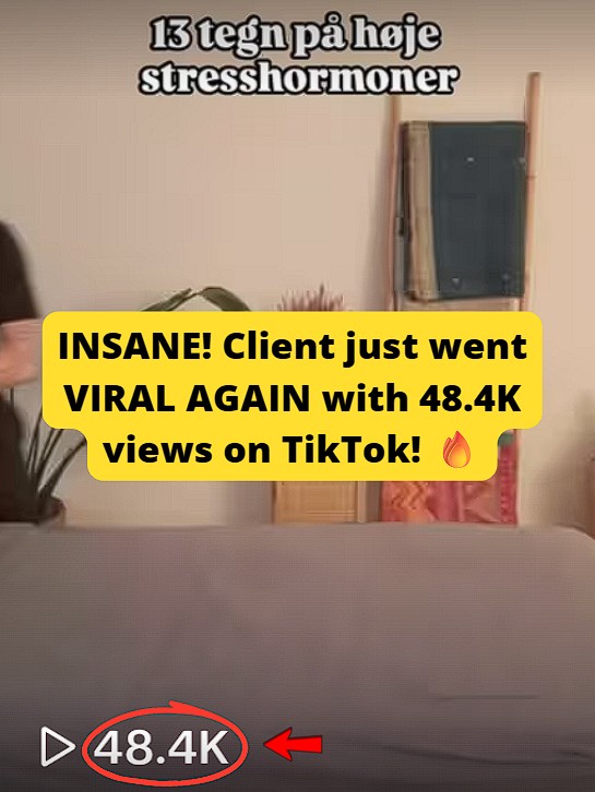 Just reached 48.4K views on a TikTok Video.