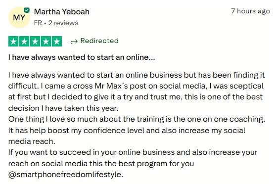 Joining the program boosted her confidence and social media reach.