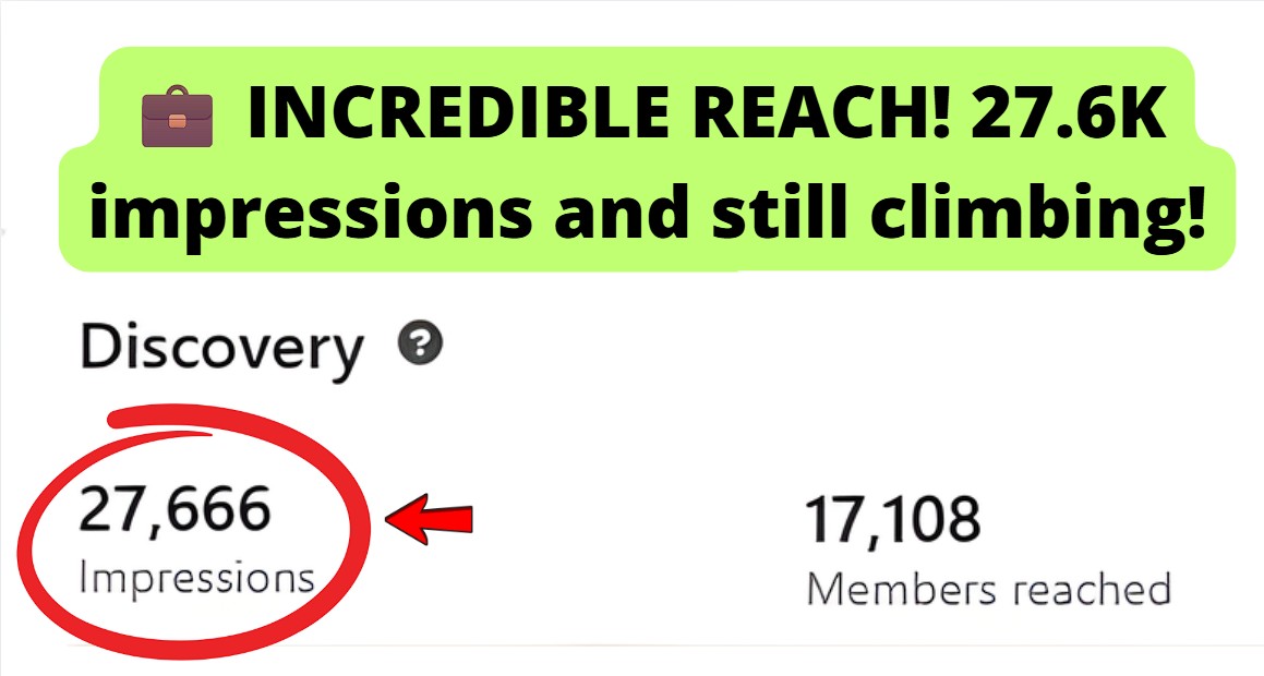 27.6k impressions on LinkedIn.