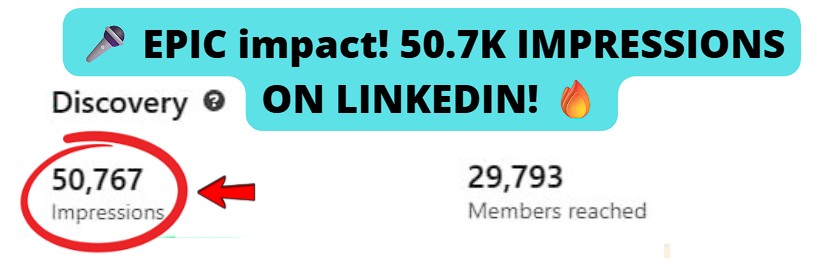50.7k impressions on LinkedIn.