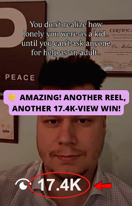 Reached 17.4K views on an Instagram Reel.