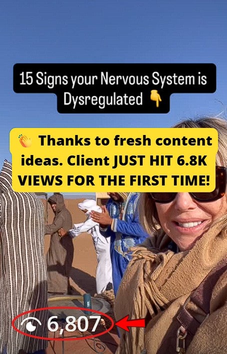 Started using our content strategy and already leaped from 500 to 6K views