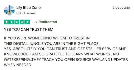 Strongly endorses the program as a trustworthy, no-gatekeeping source in the overwhelming digital space.