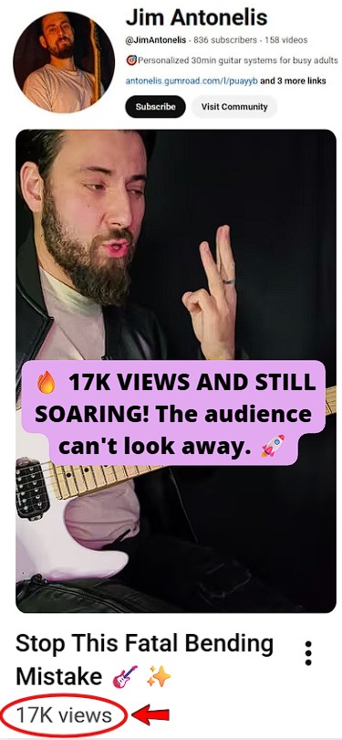 Hit 17k views on a YouTube Short.