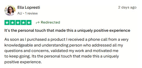 Emphasizes that the immediate, supportive, and personalized phone call post-purchase transformed their experience.