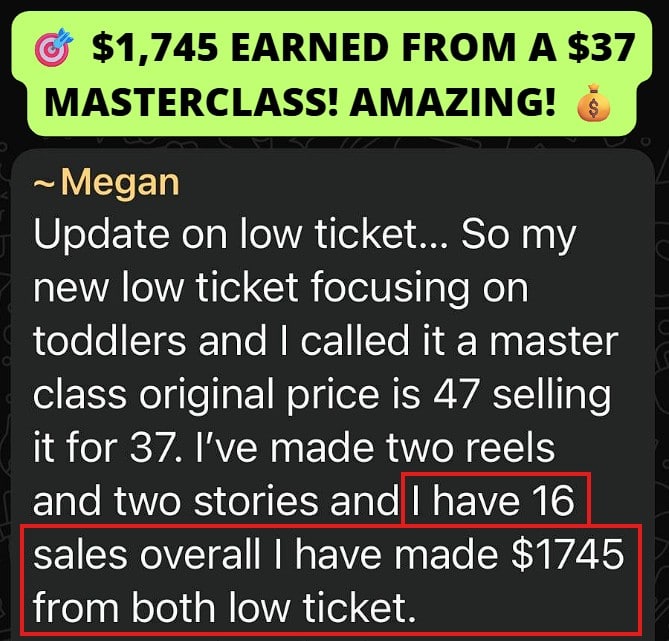 With just two reels and two stories, they achieved 16 sales and generated $1,745 in revenue.