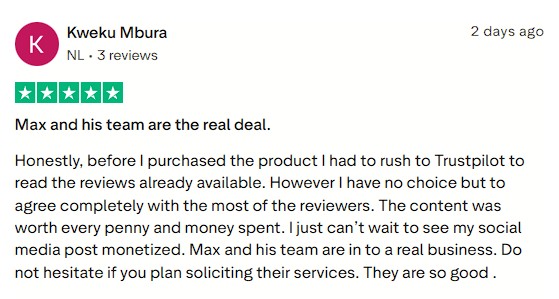 Found the content worth every penny, are excited to monetize their social media.