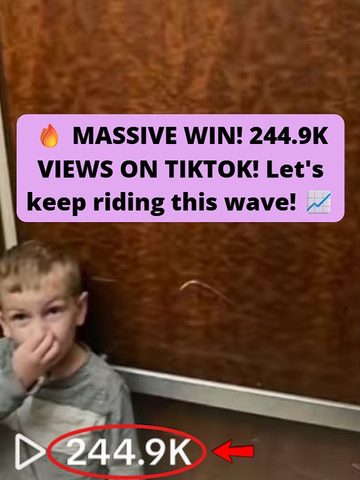 Achieved a massive viral moment with 244.9K views on TikTok.