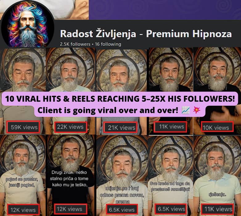 Achieves 10 Viral Wins & 5-25x View-to-Follower Reach.