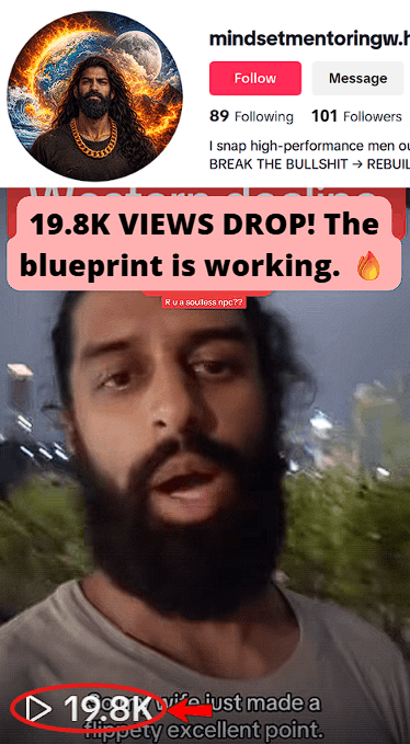 Beginner client just started creating content has already achieved 19.8K views on TikTok.